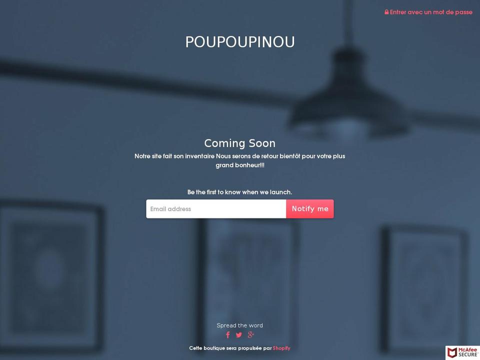 Copy of Sunrise Shopify theme site example poupoupinou.com