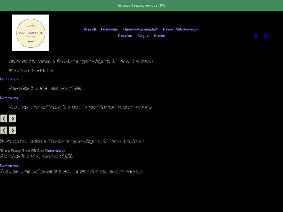 pourbienfaire.com shopify website screenshot