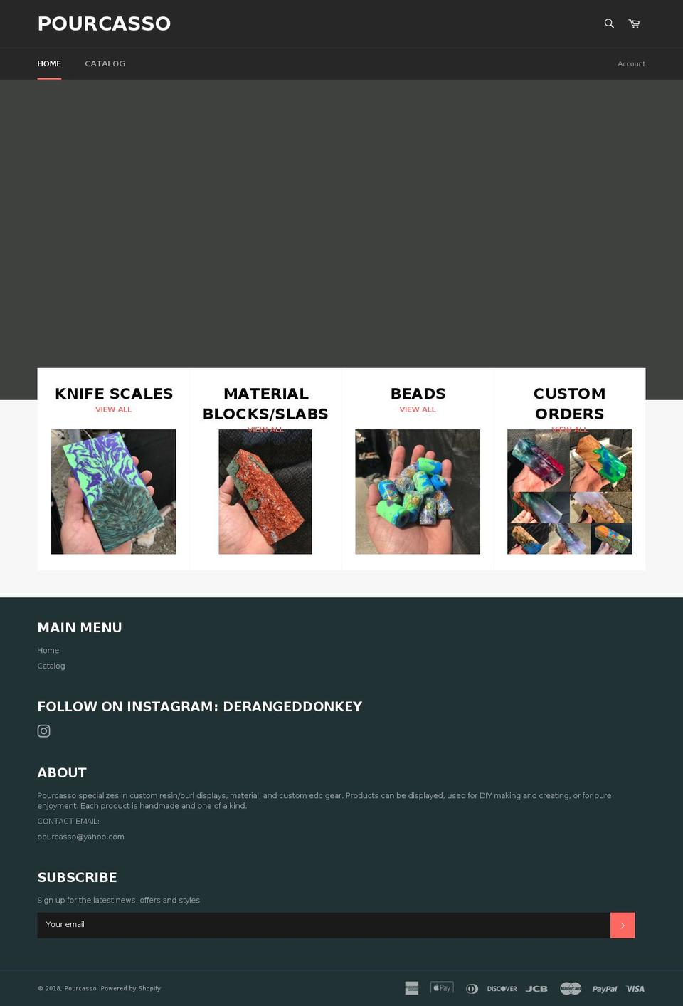 pourcasso.com shopify website screenshot