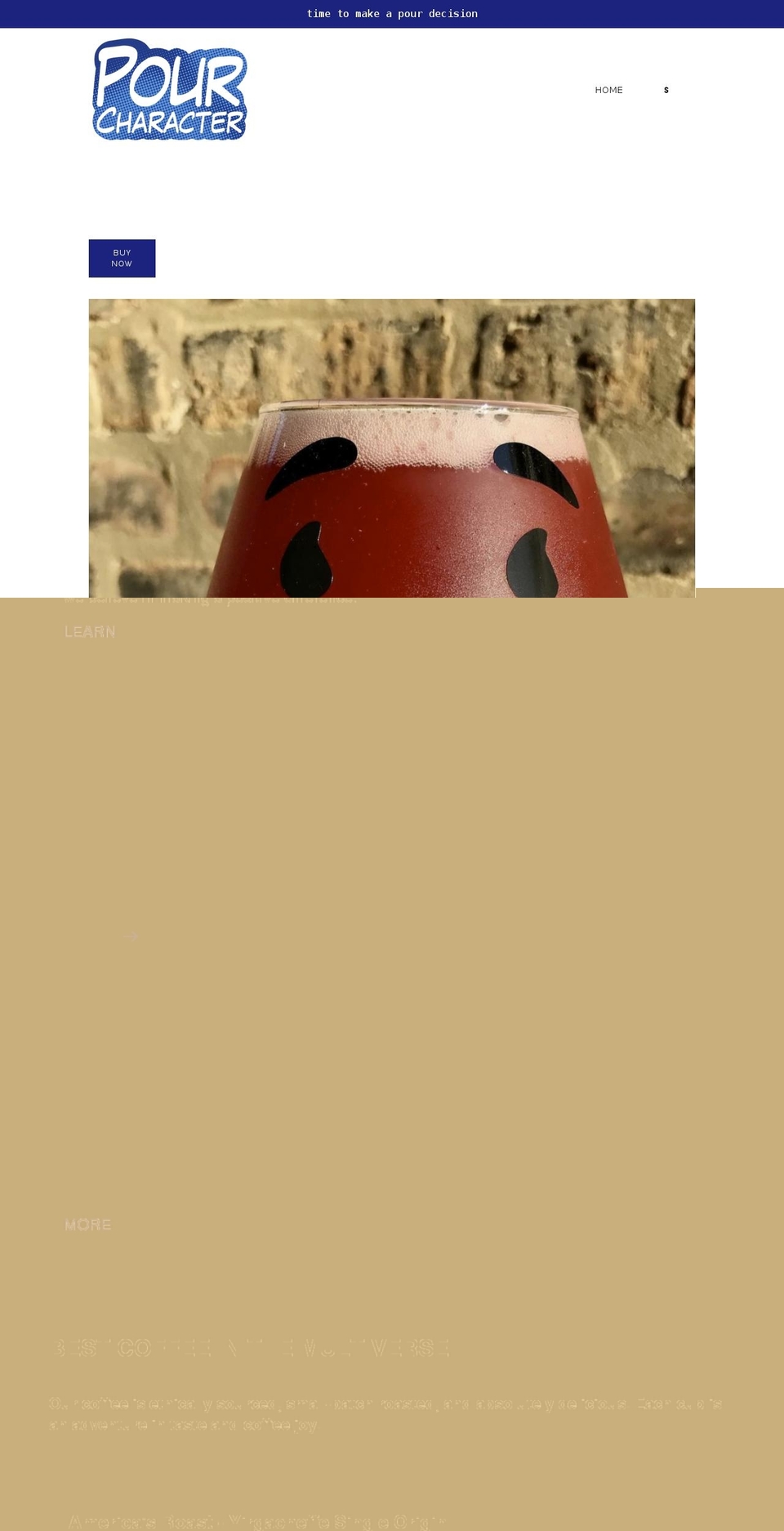 pourcharacter.com shopify website screenshot