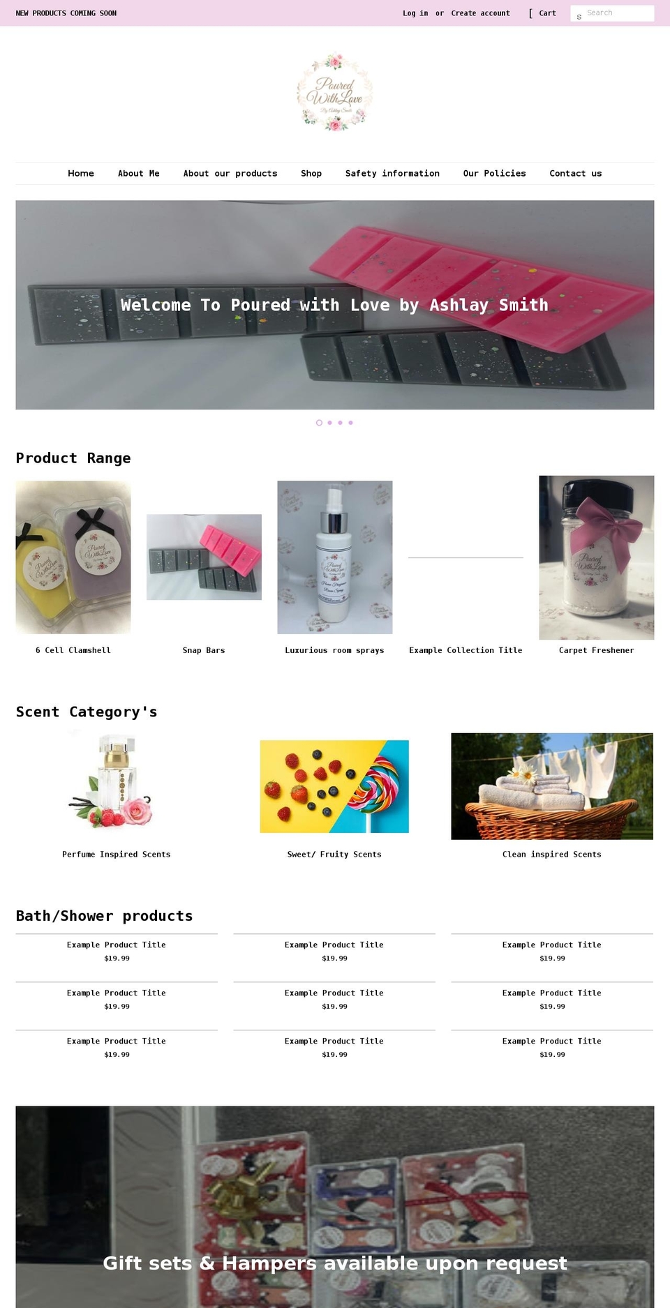 pouredwithlovebyashlaysmith.com shopify website screenshot