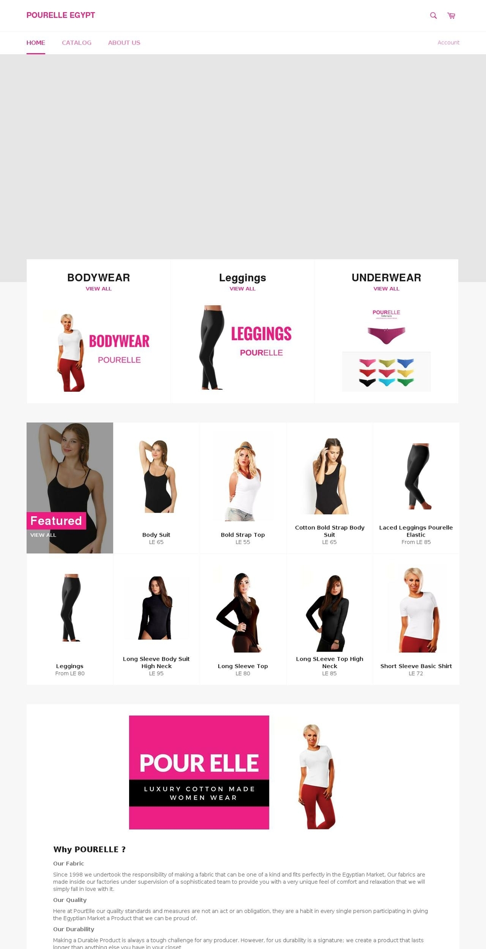 pourelle-egypt.com shopify website screenshot