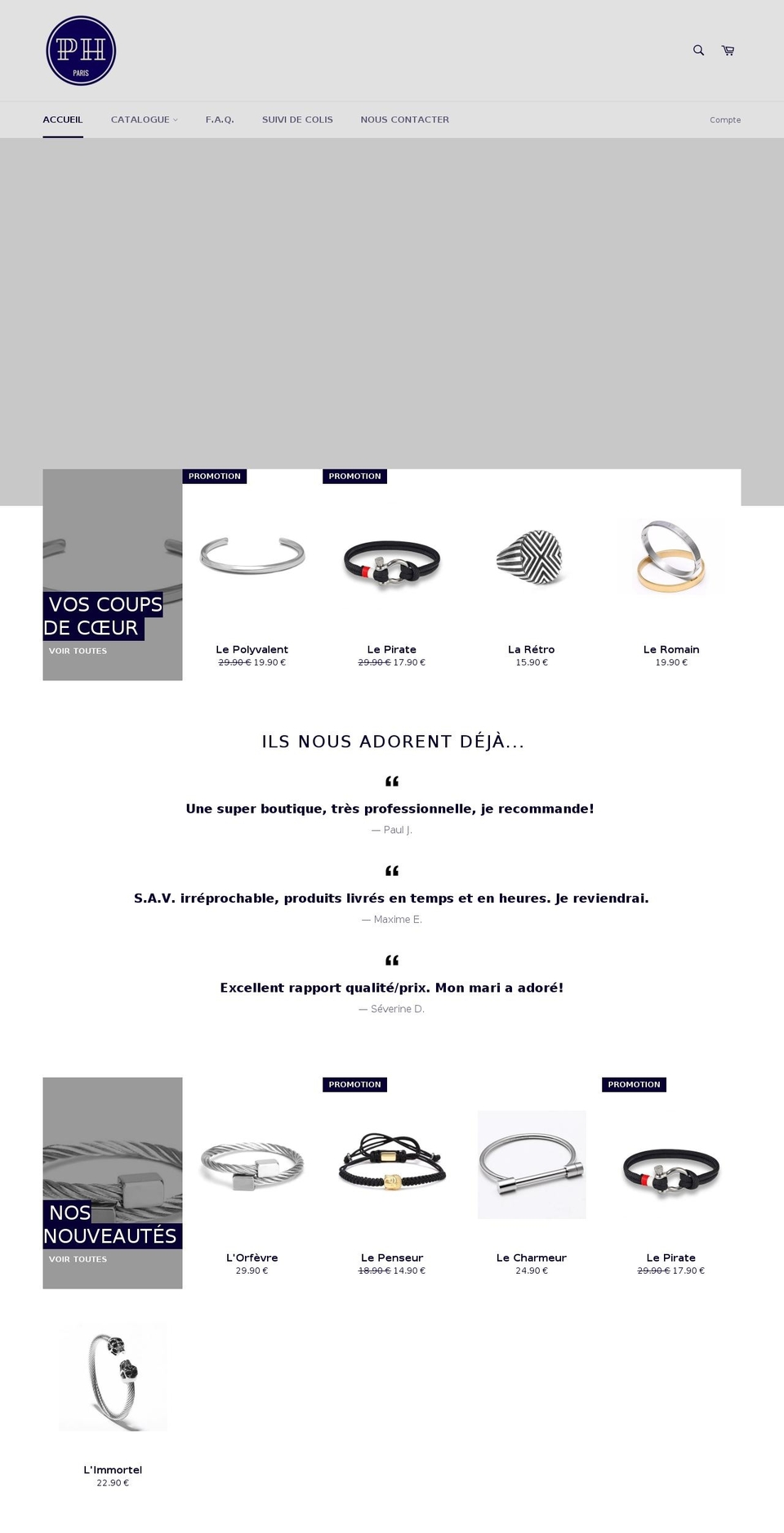 pourleshommes.fr shopify website screenshot