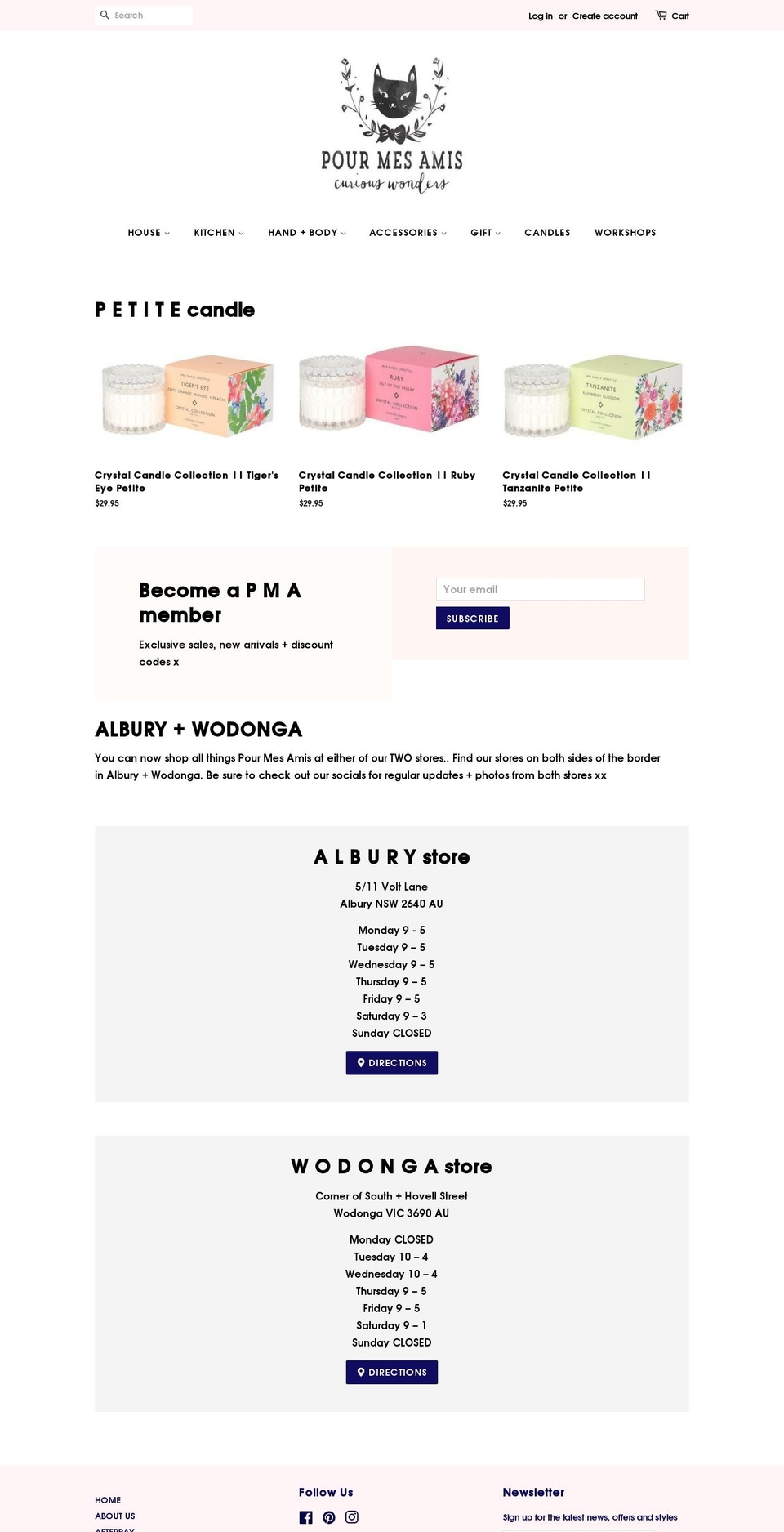 pourmesamis.com.au shopify website screenshot