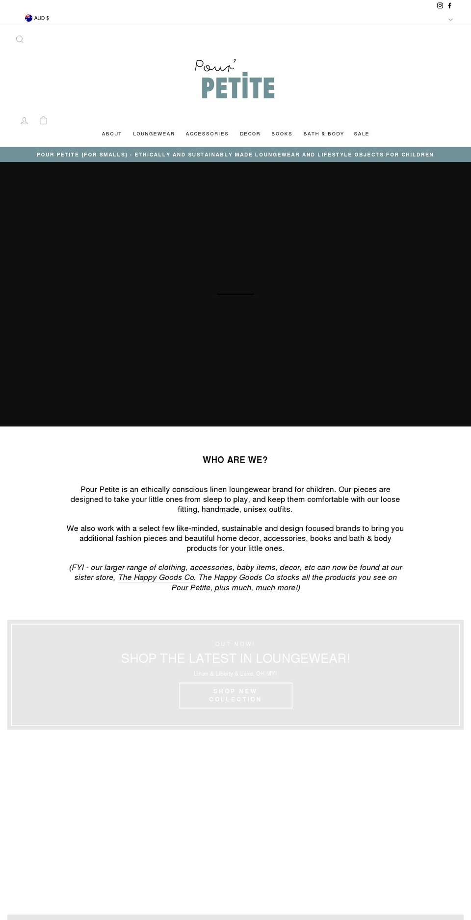 pourpetite.com shopify website screenshot