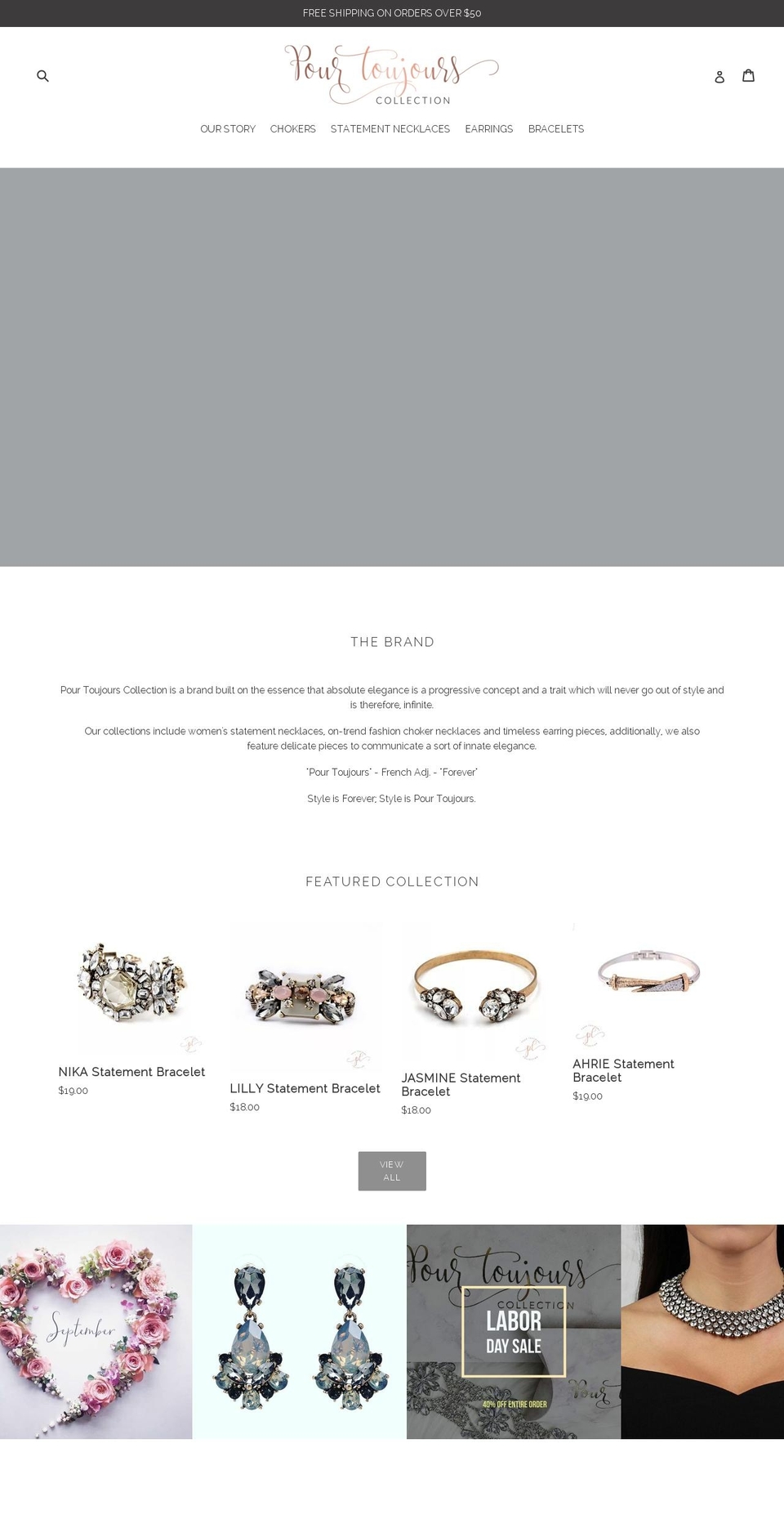 pourtoujourscollection.com — Shopify storefront screenshot