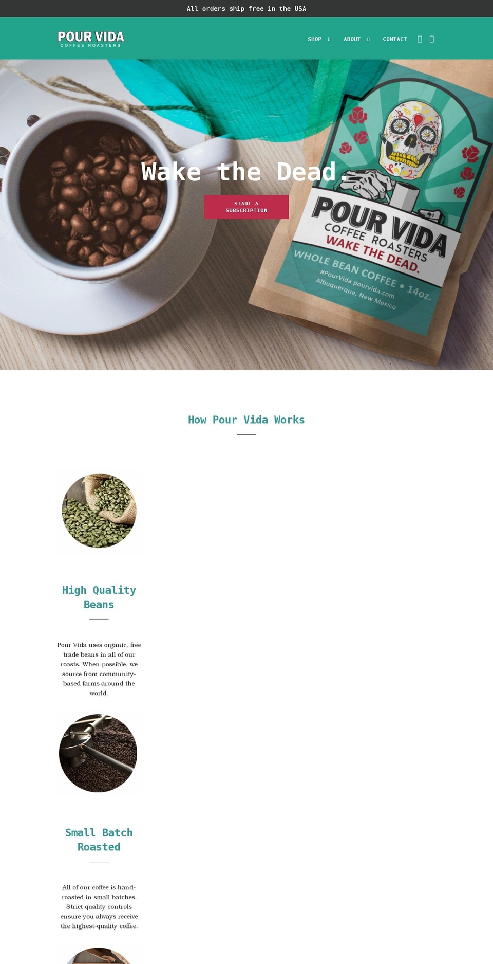 pourvida.com shopify website screenshot