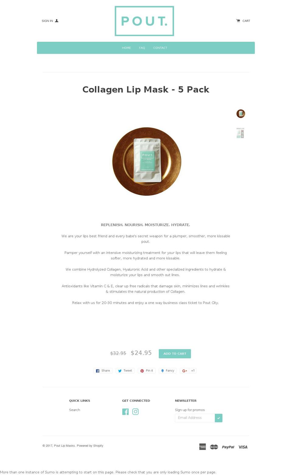 poutlips.com shopify website screenshot