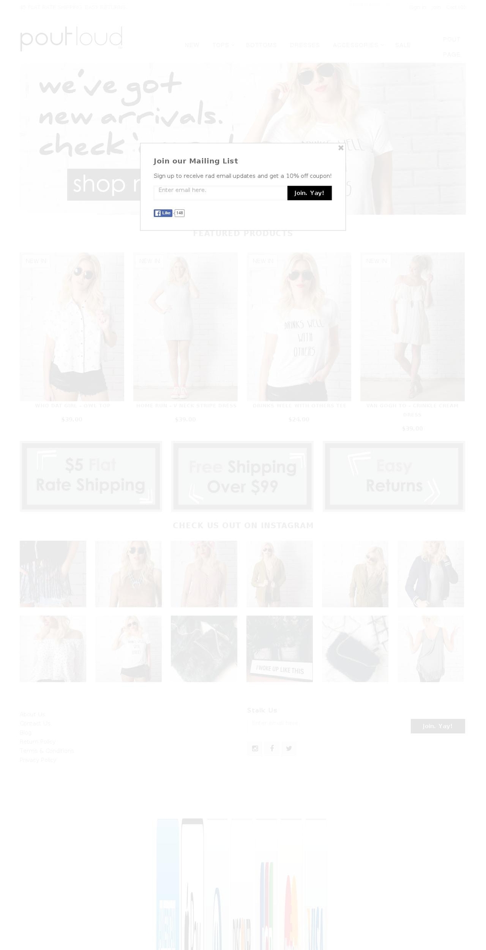 poutloud.com shopify website screenshot
