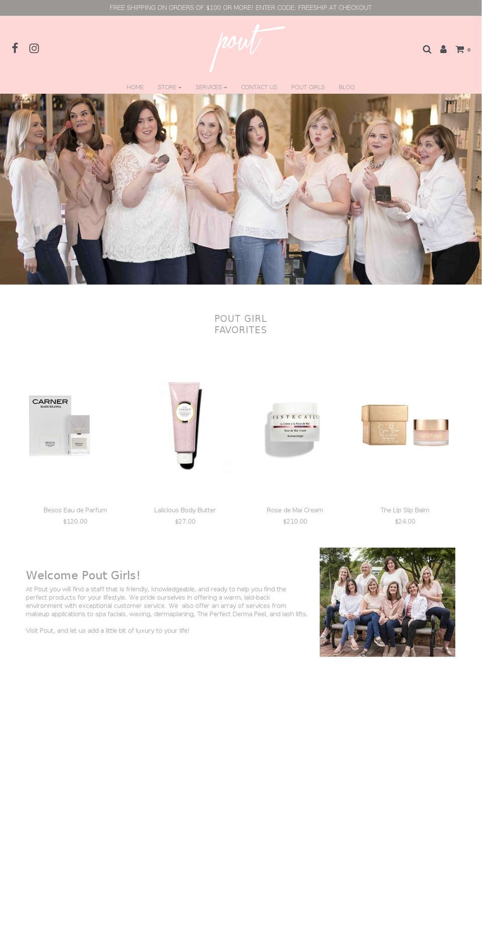 poutoflr.com — Shopify storefront screenshot