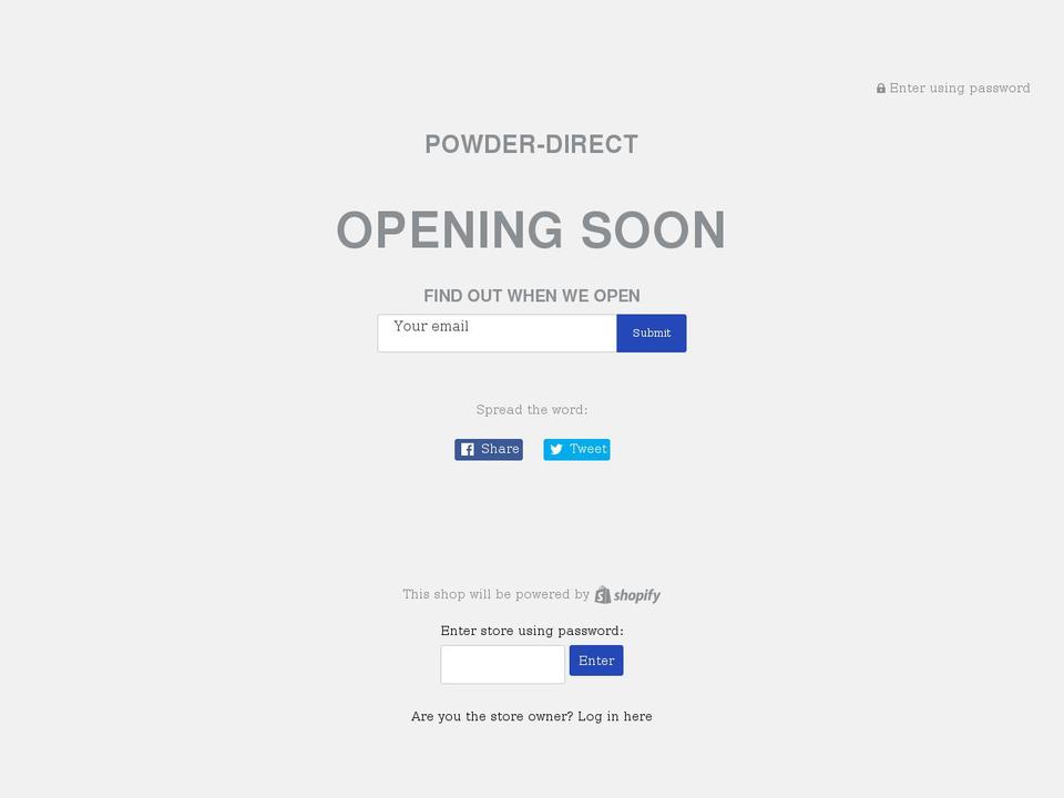 powder-direct.myshopify.com shopify website screenshot