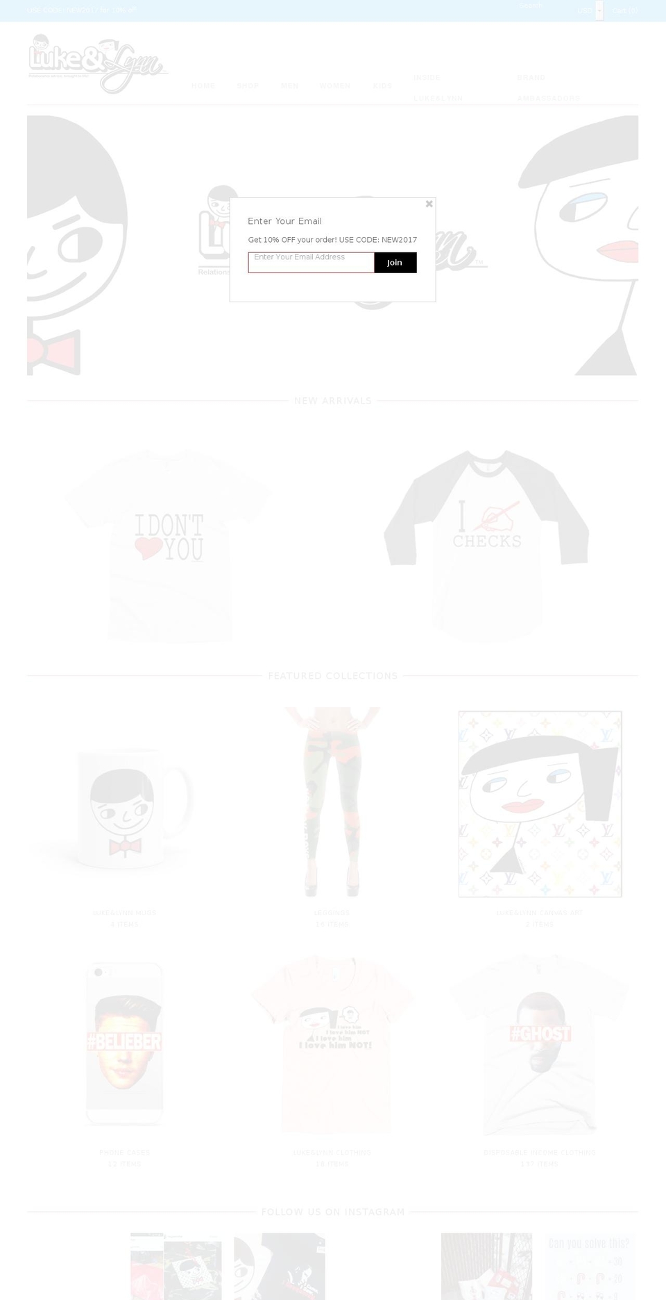 Luke\u0026Lynn | Disposable Income Clothing Shopify theme site example powderbleurose.com