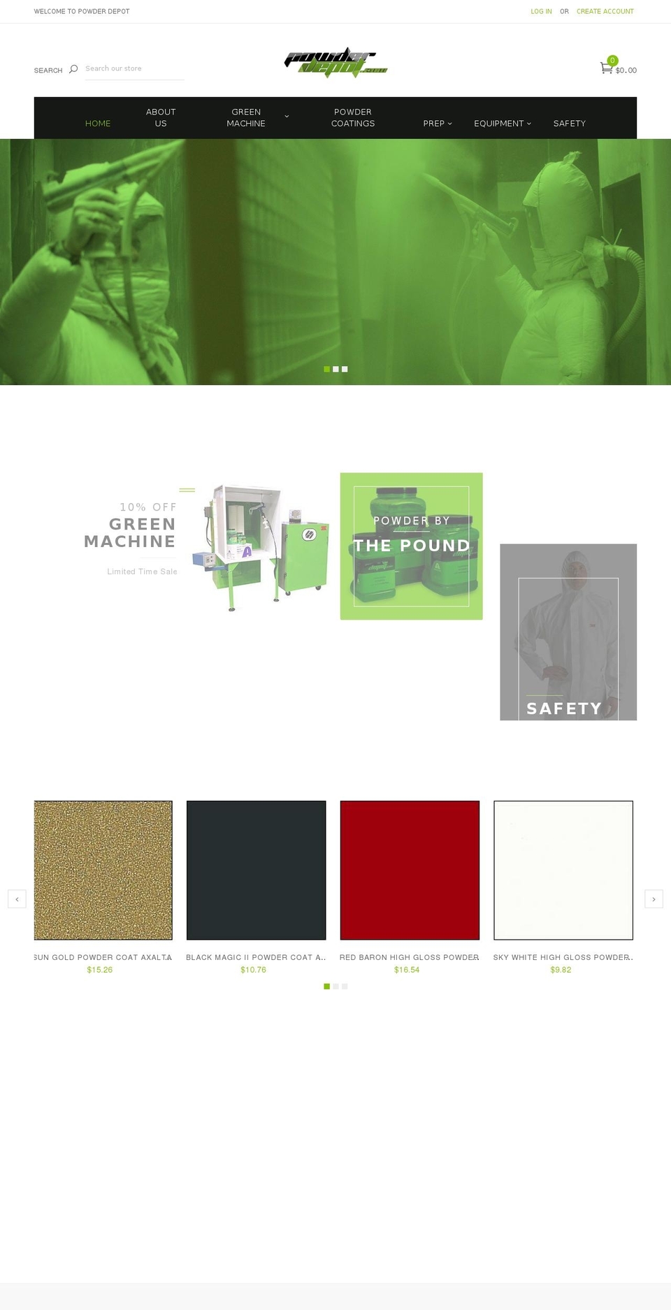 Powder Depot 3.0 Shopify theme site example powderdepot.com