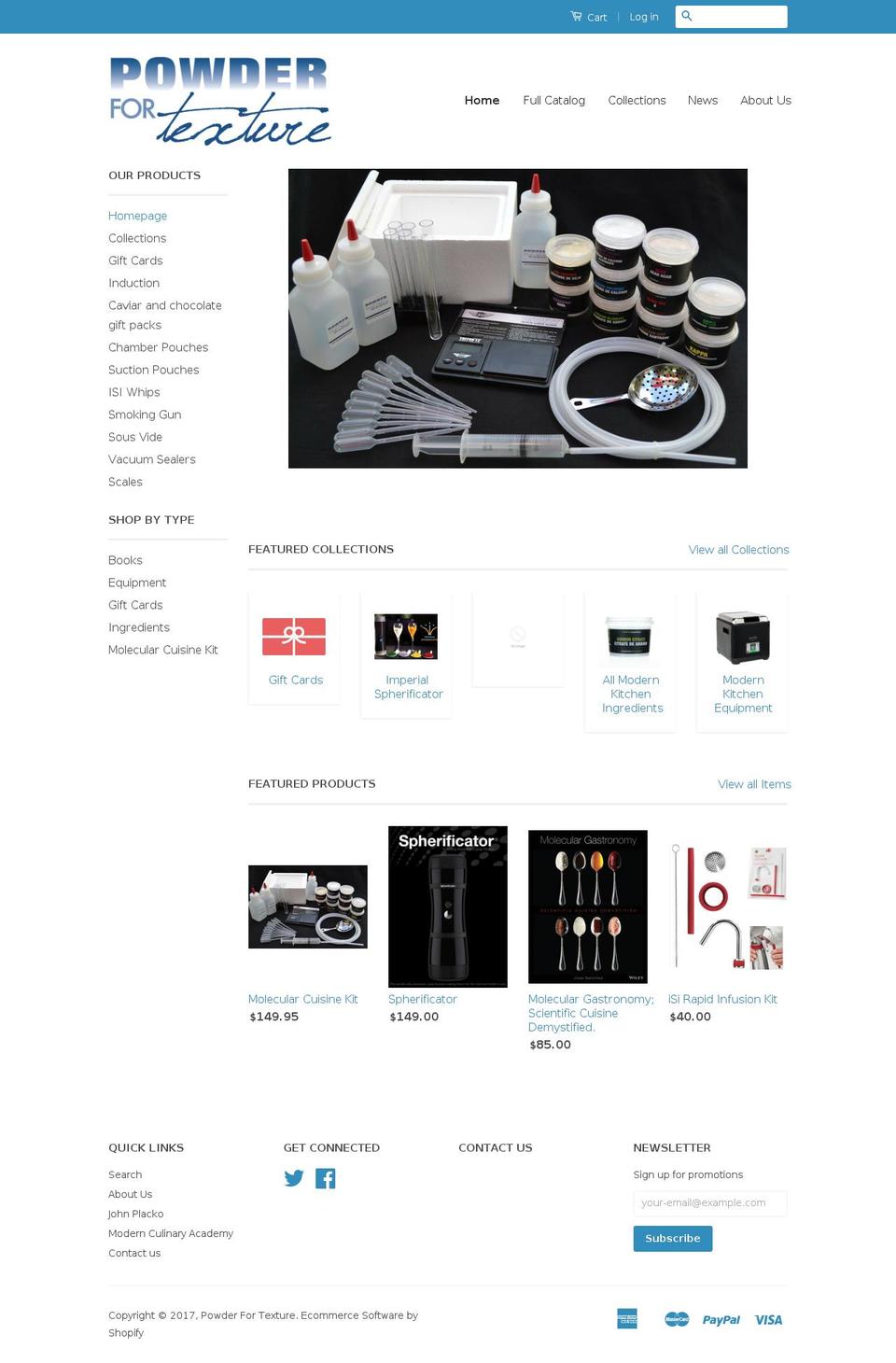 powderfortexture.com shopify website screenshot