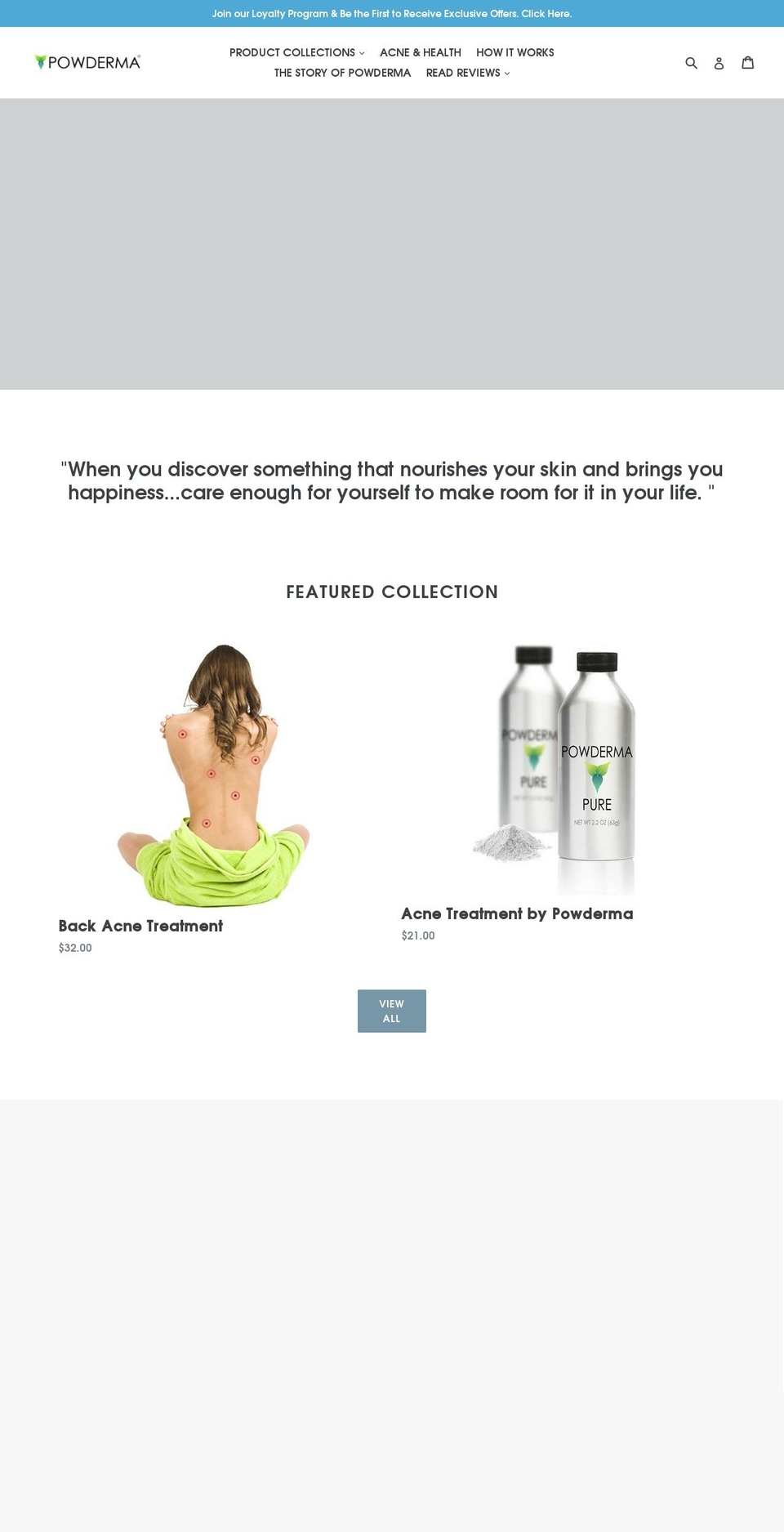 powderma.com — Shopify storefront screenshot