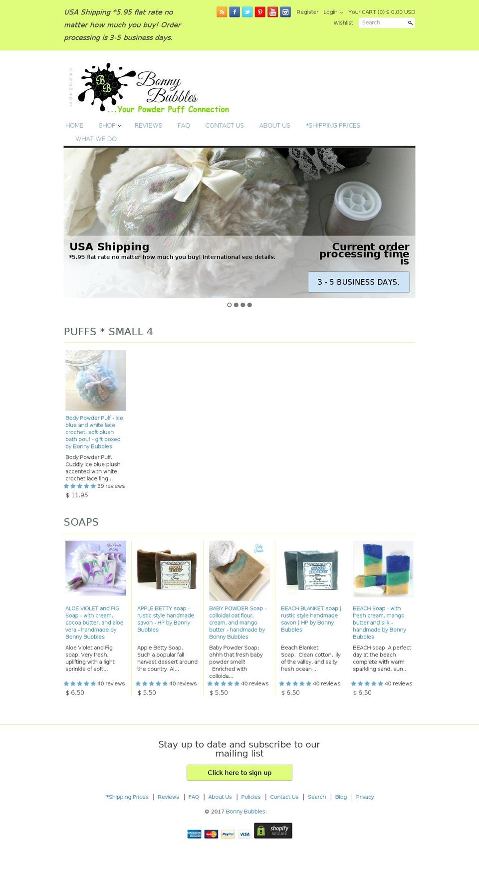 powderpuffconnection.com shopify website screenshot