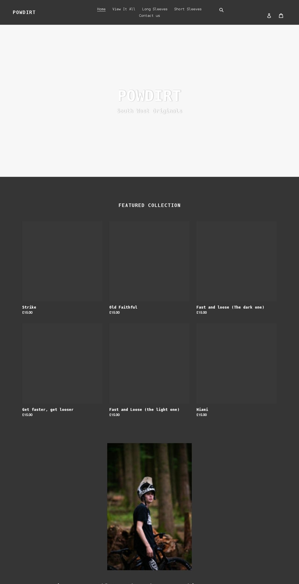 powdirt.shop shopify website screenshot