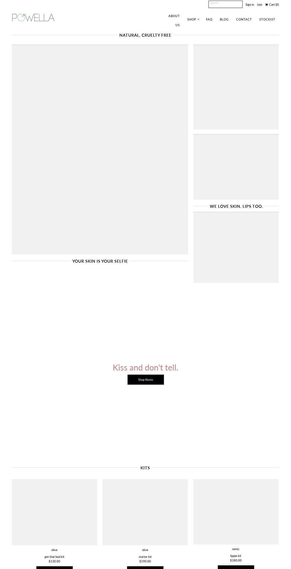 powella.com — Shopify storefront screenshot
