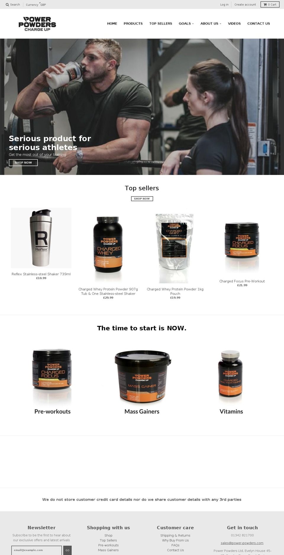 power-powders.com — Shopify storefront screenshot
