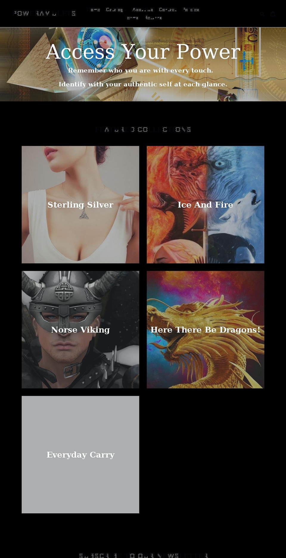 poweramulets.com — Shopify storefront screenshot