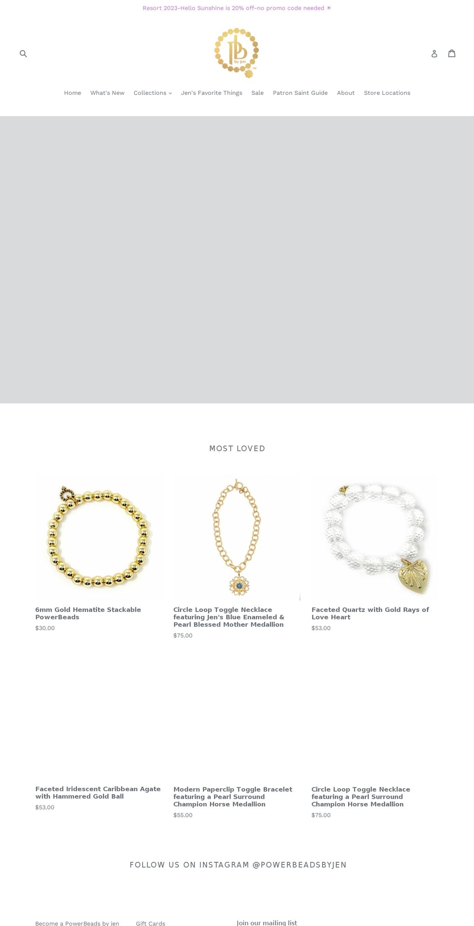 powerbeadsbyjen.com shopify website screenshot
