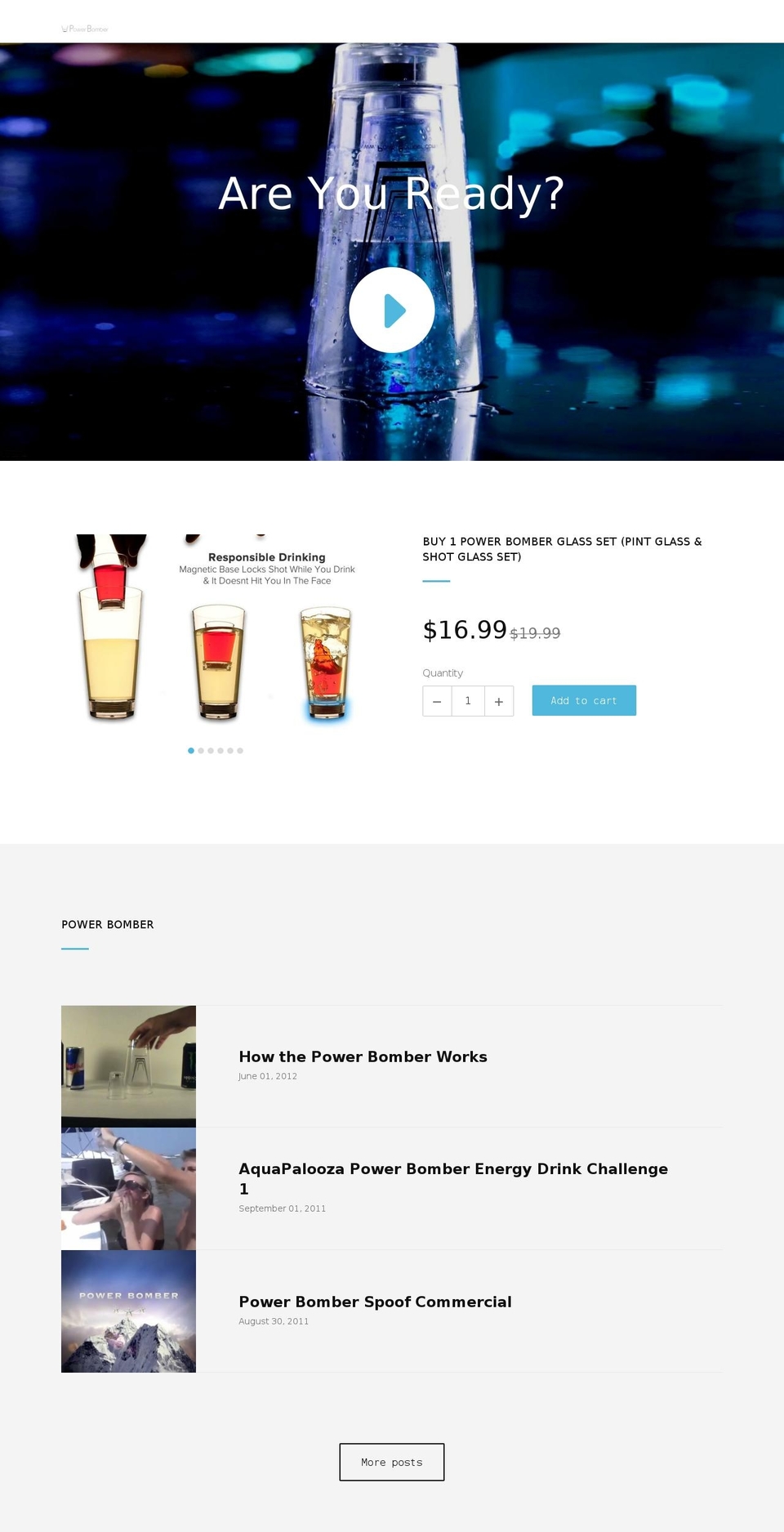 powerbomber.com — Shopify storefront screenshot