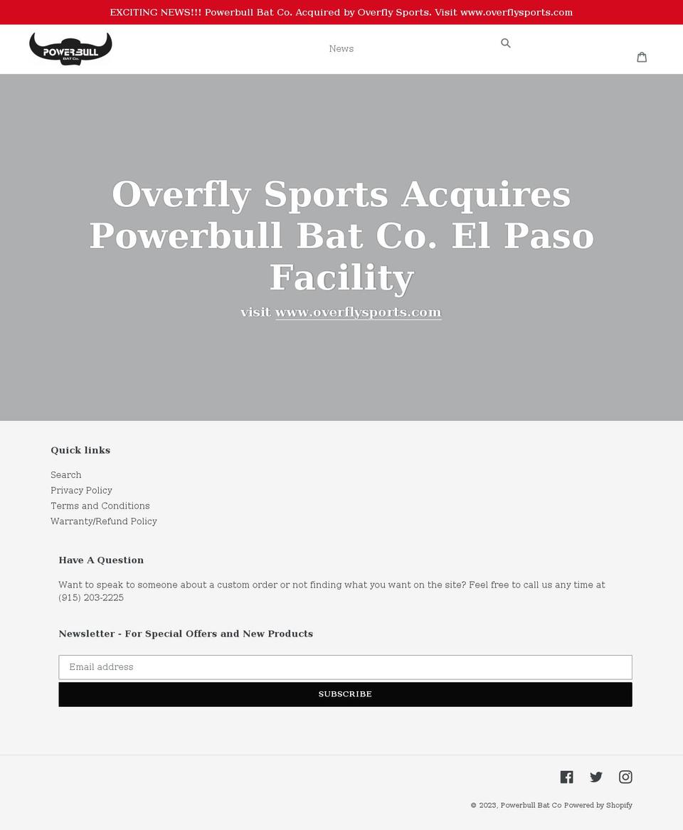 powerbullbatco.com shopify website screenshot