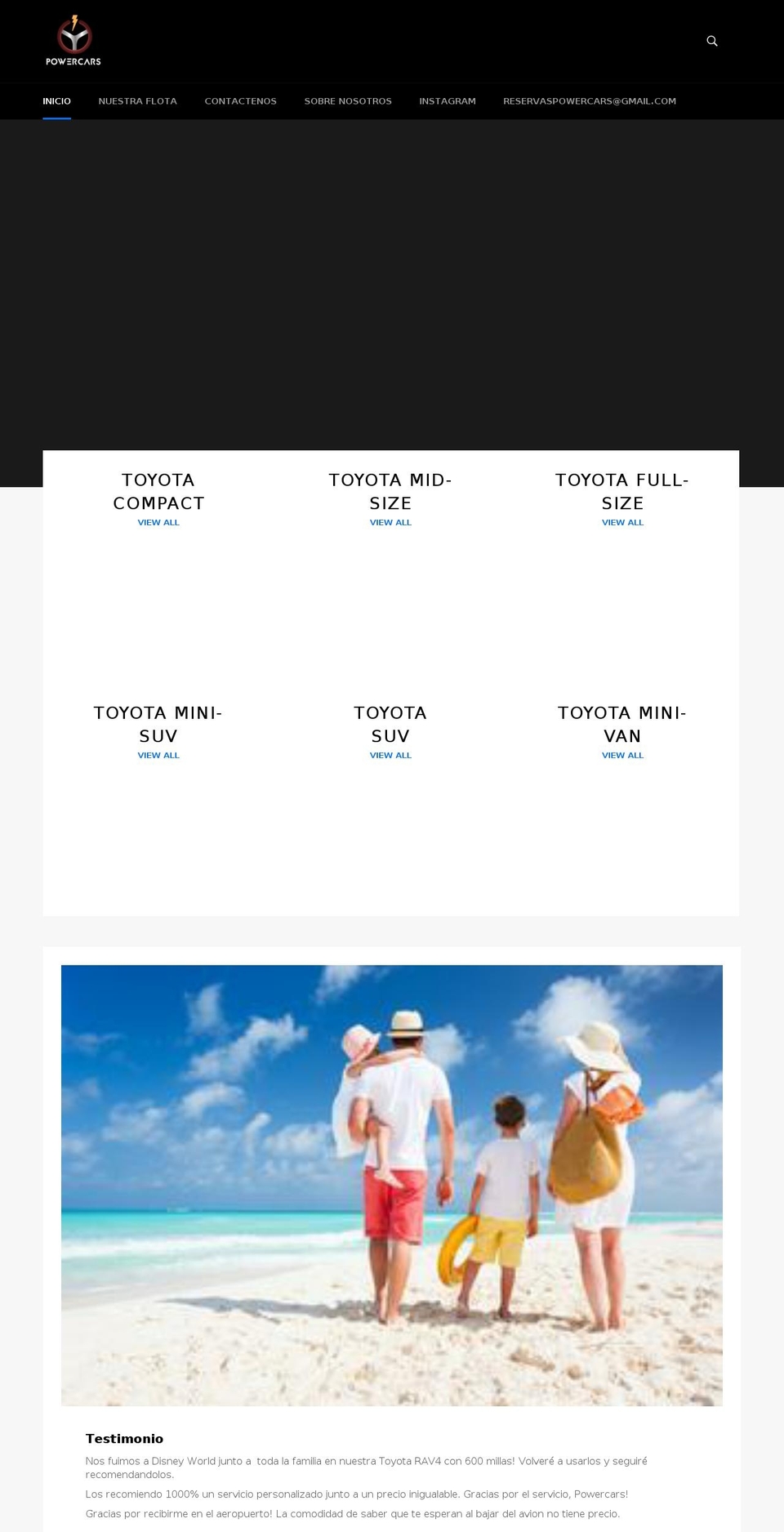 powercarsmiami.com shopify website screenshot