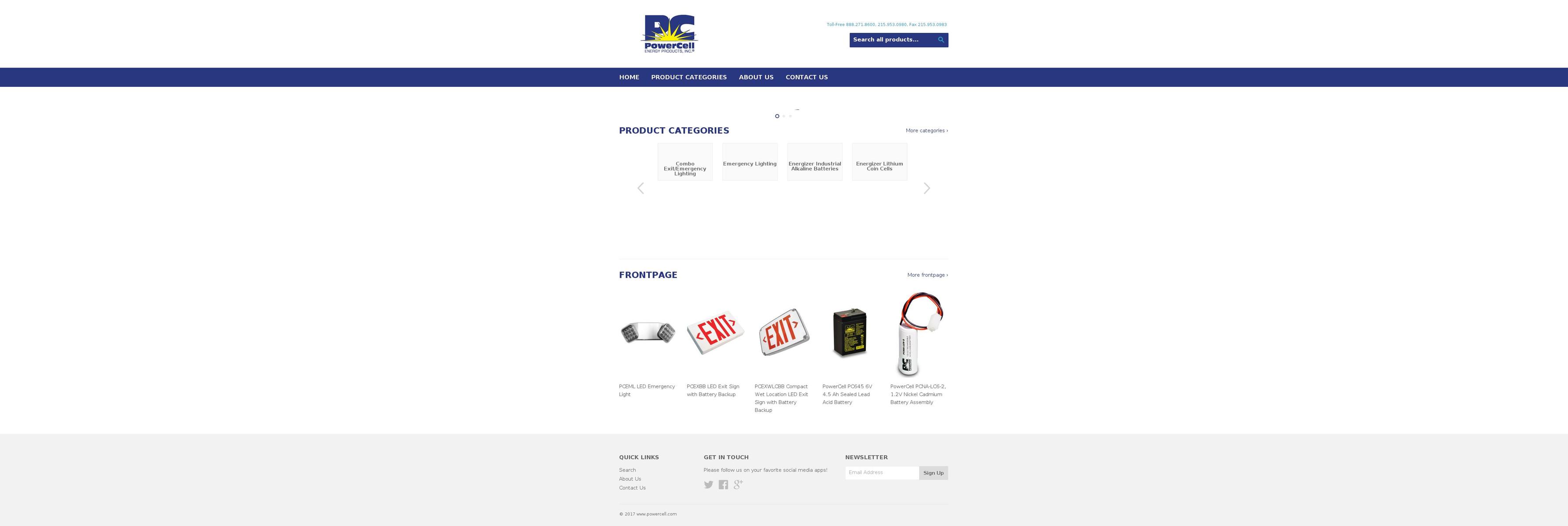 Pursuit Shopify theme site example powercell.com