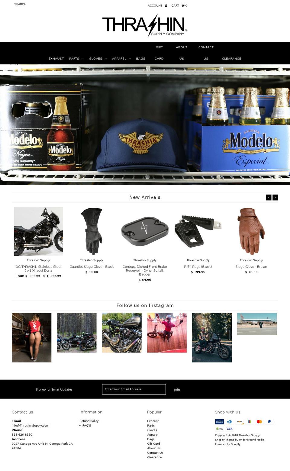 powerchamberexhaust.com — Shopify storefront screenshot