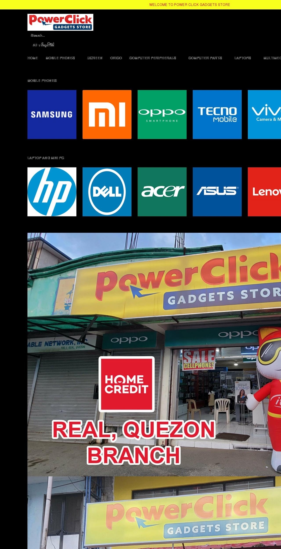 powerclickgadgets.com shopify website screenshot