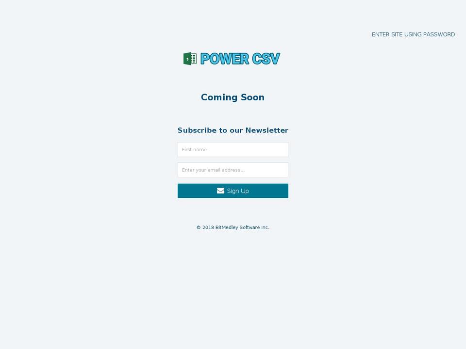 powercsv.com — Shopify storefront screenshot