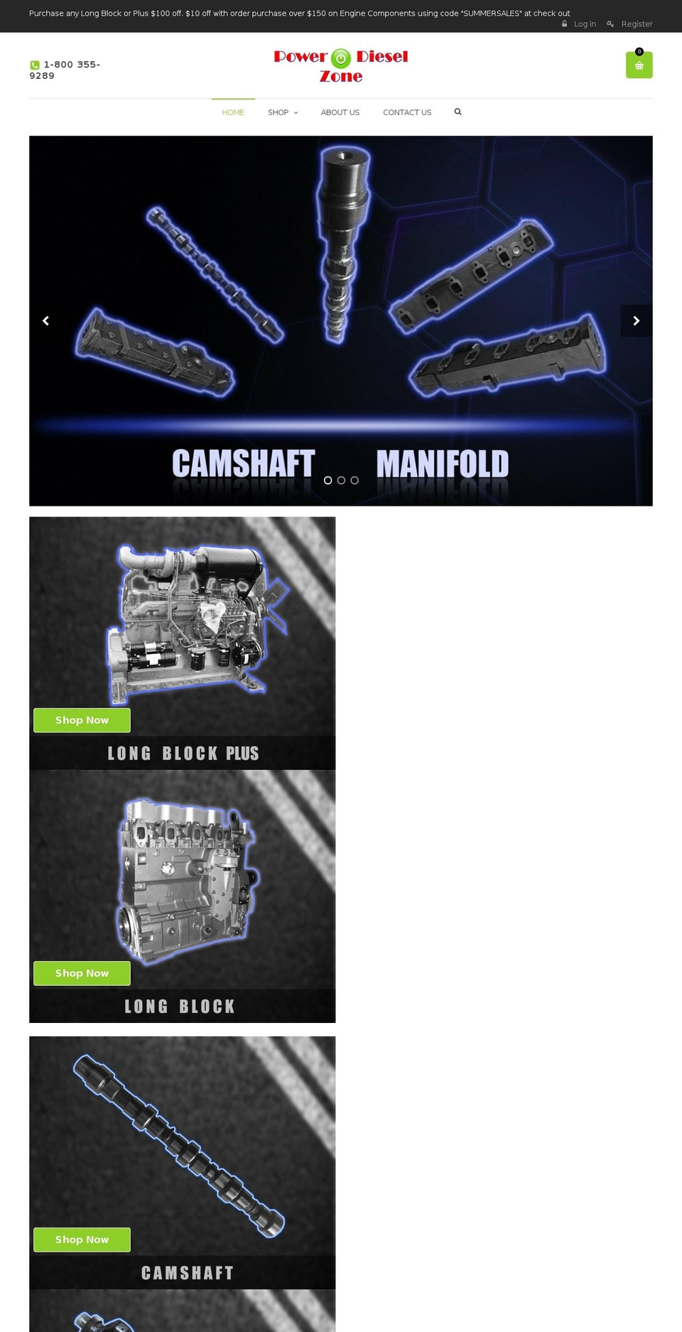 powerdieselzone.com shopify website screenshot
