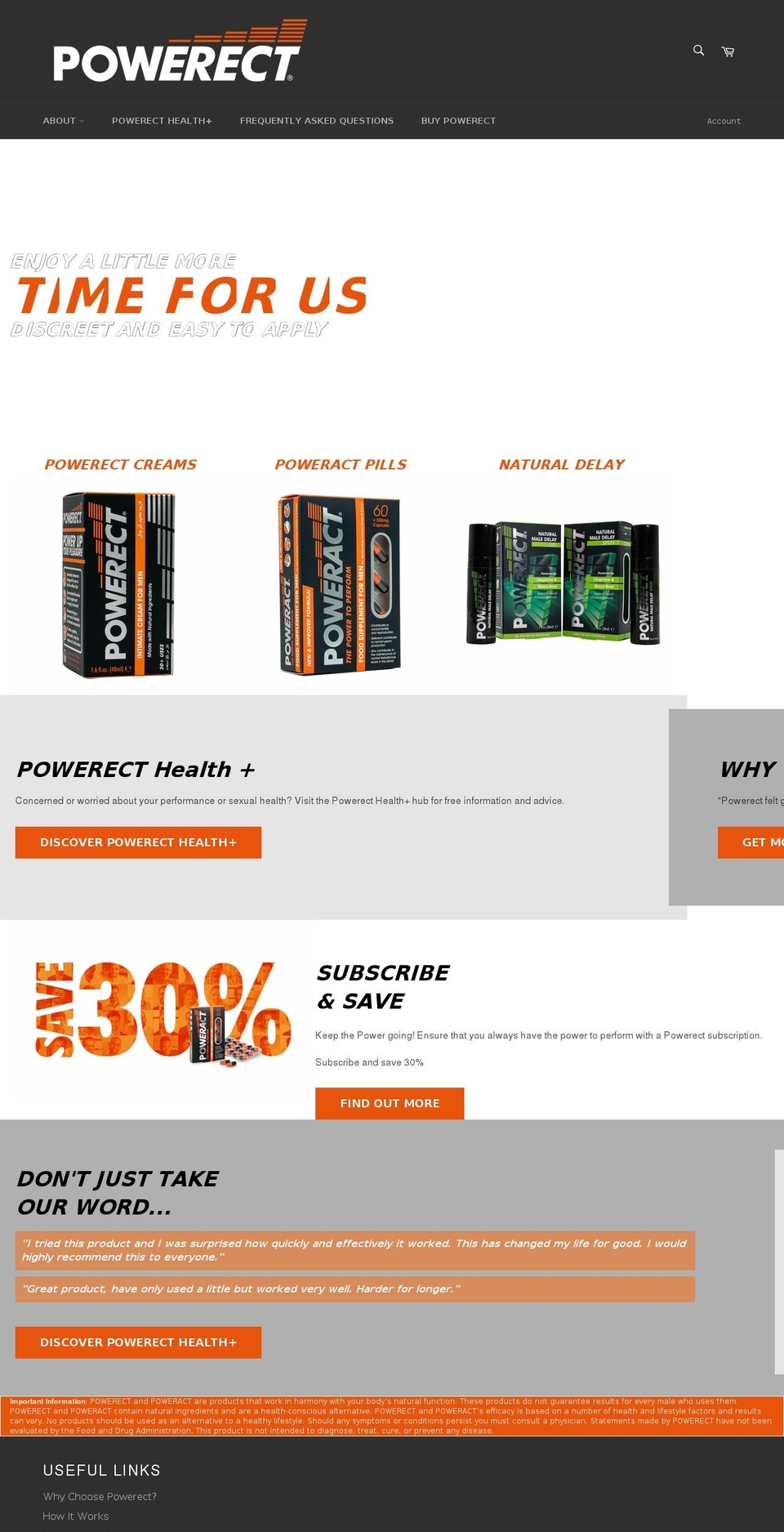 powerect.com shopify website screenshot