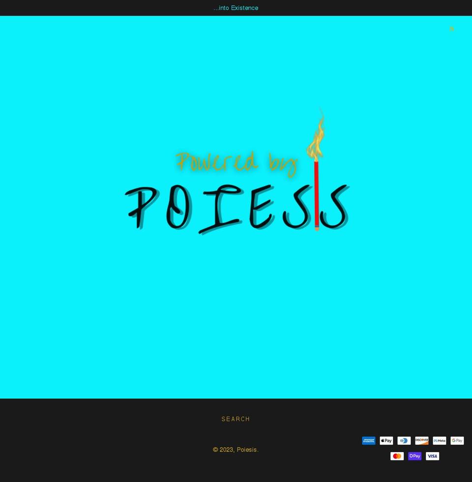 poweredbypoiesis.com shopify website screenshot