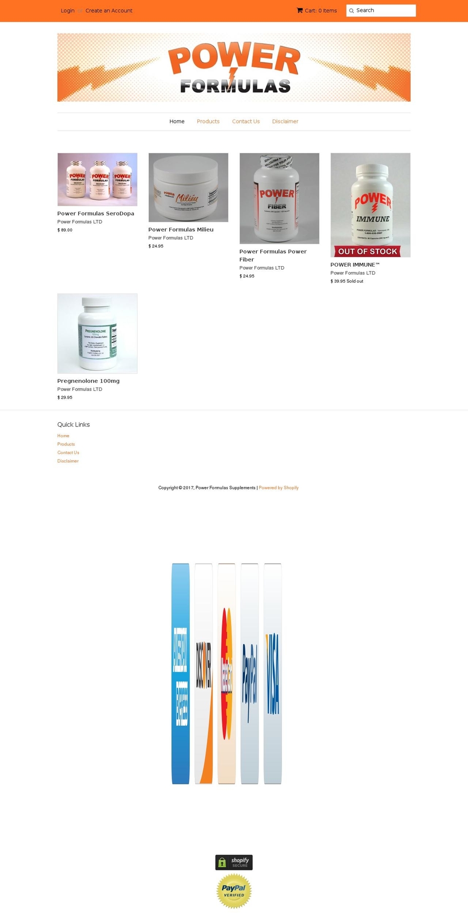 powerformulas.com shopify website screenshot