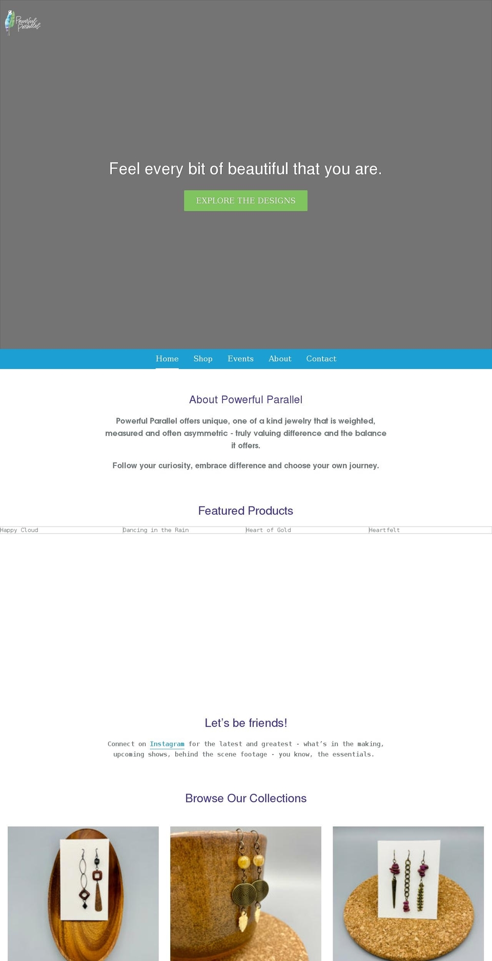 powerfulparallel.com shopify website screenshot