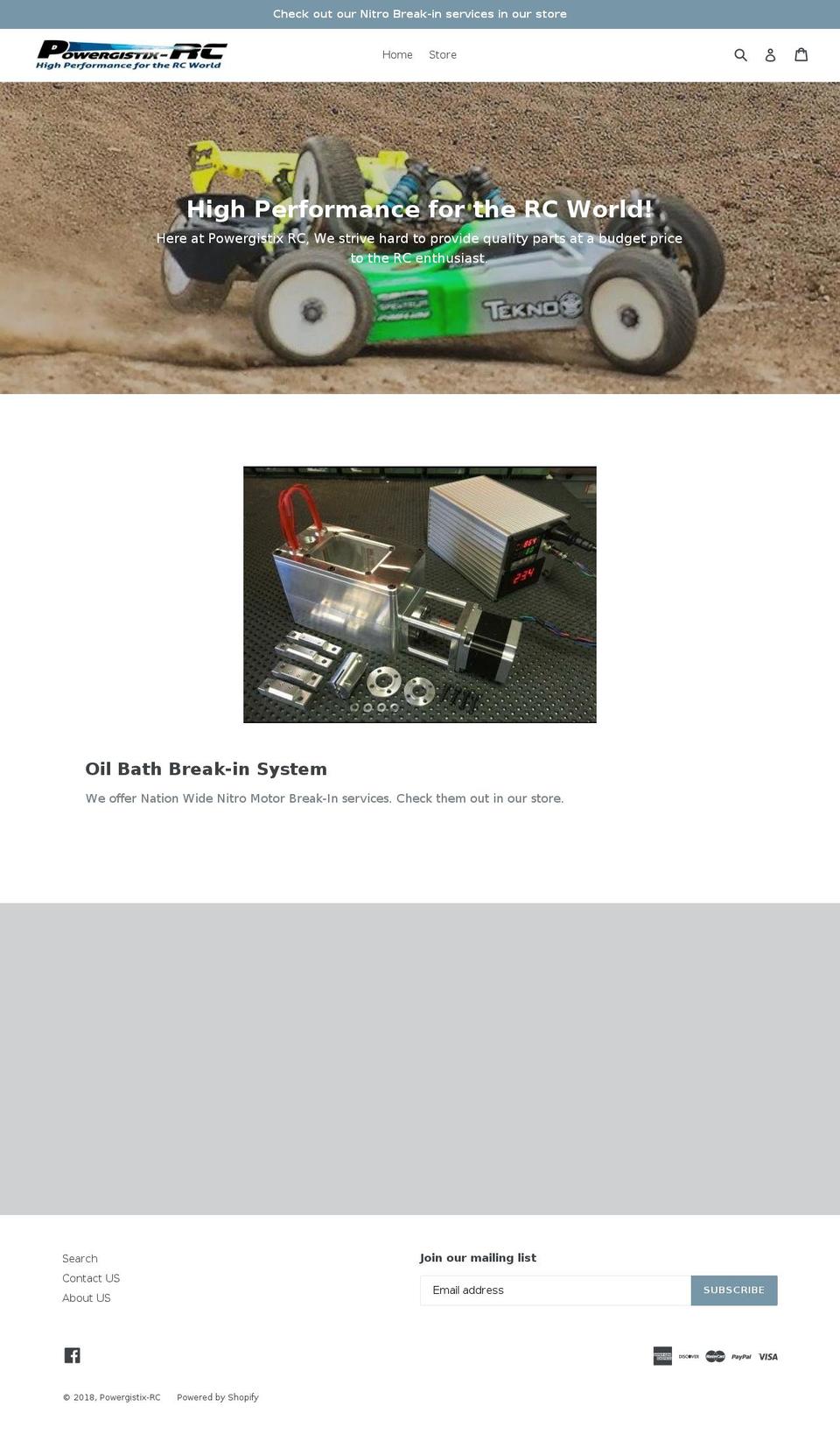 powergistixrc.com — Shopify storefront screenshot