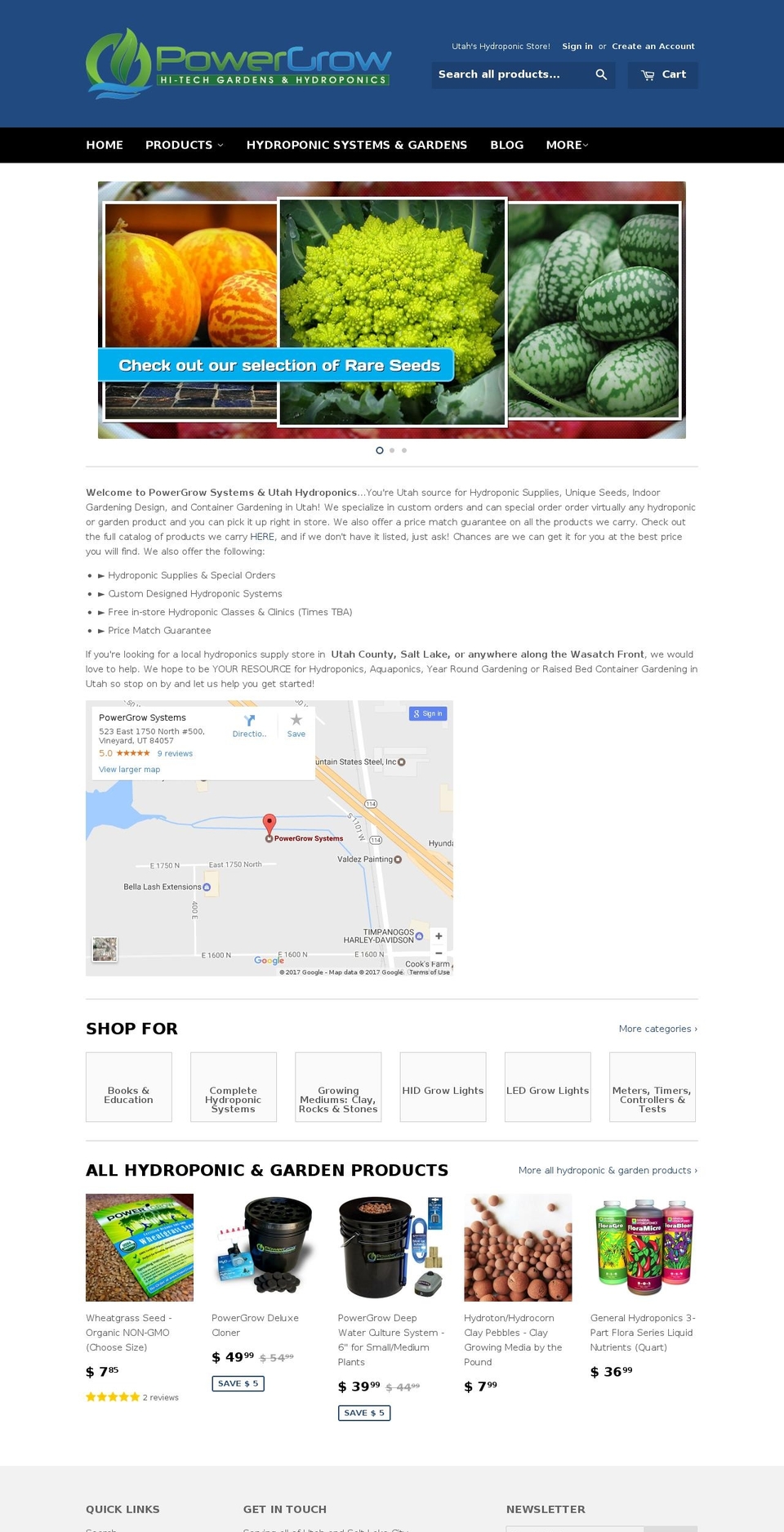 powergrowsystems.com shopify website screenshot