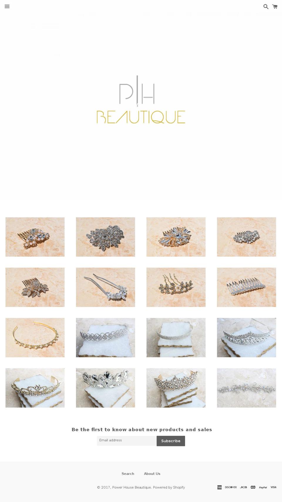 powerhousebeautique.com shopify website screenshot