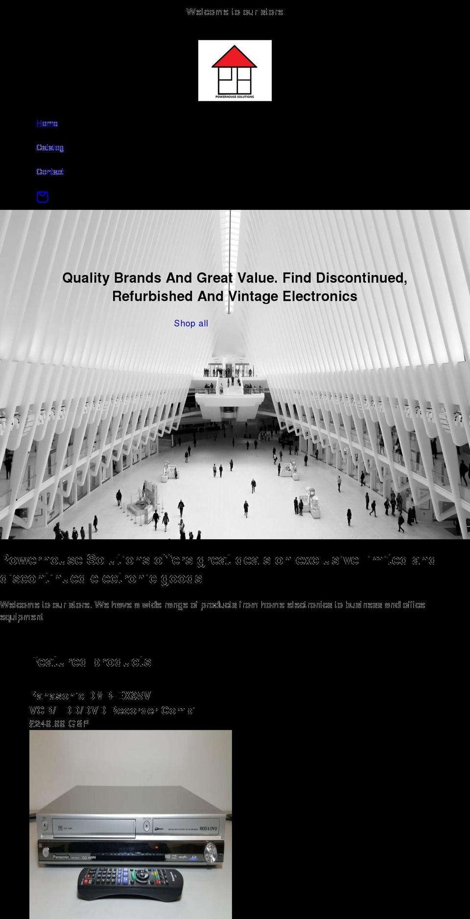 powerhousesolutions.co.uk shopify website screenshot