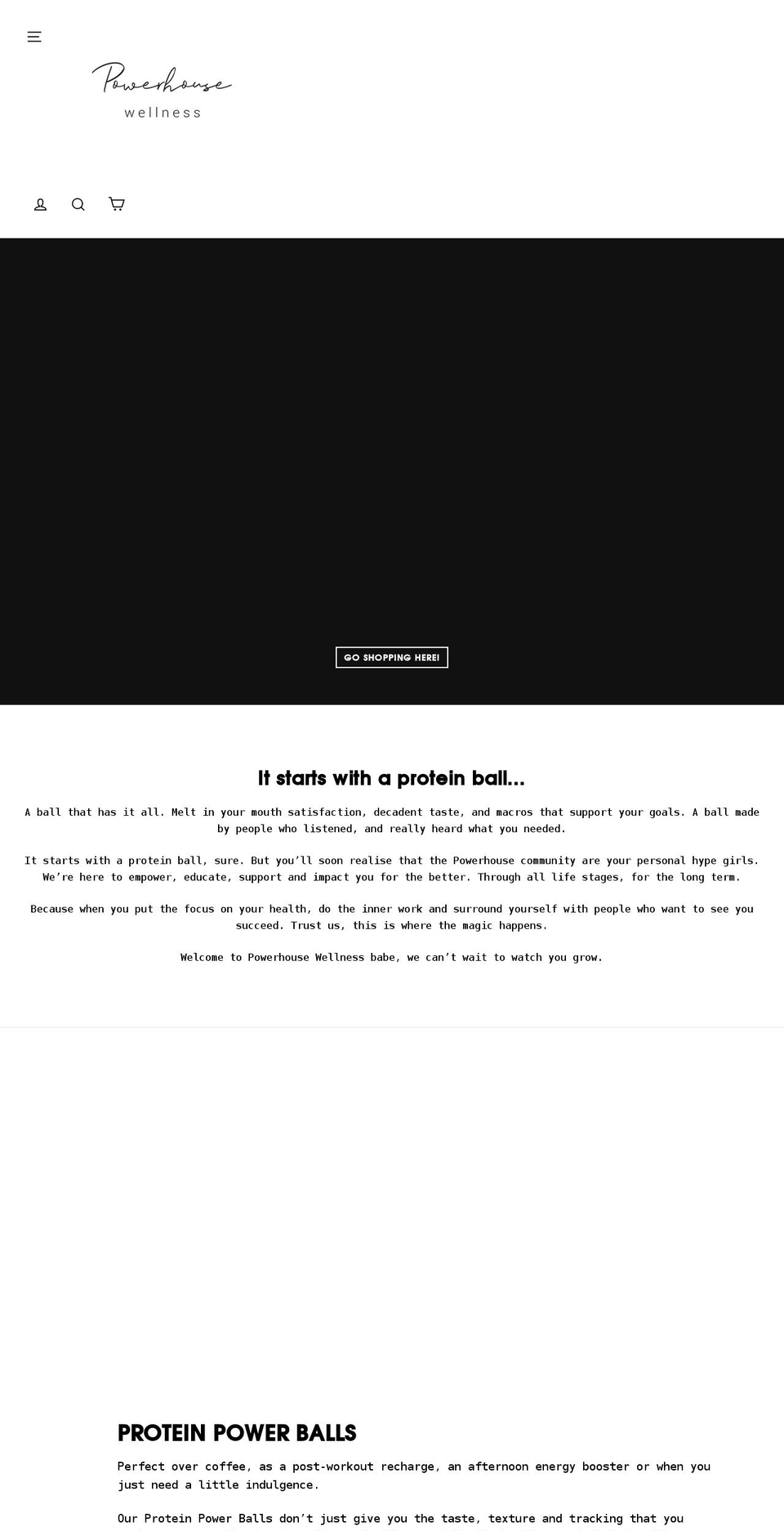 powerhousewellness.com.au shopify website screenshot