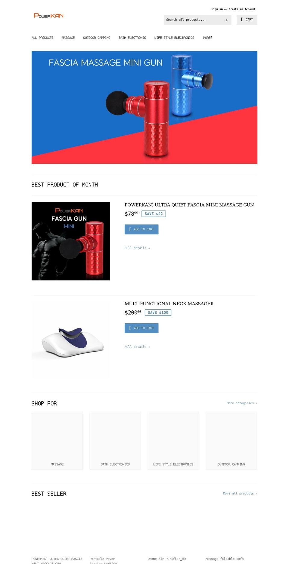 powerkan.com shopify website screenshot