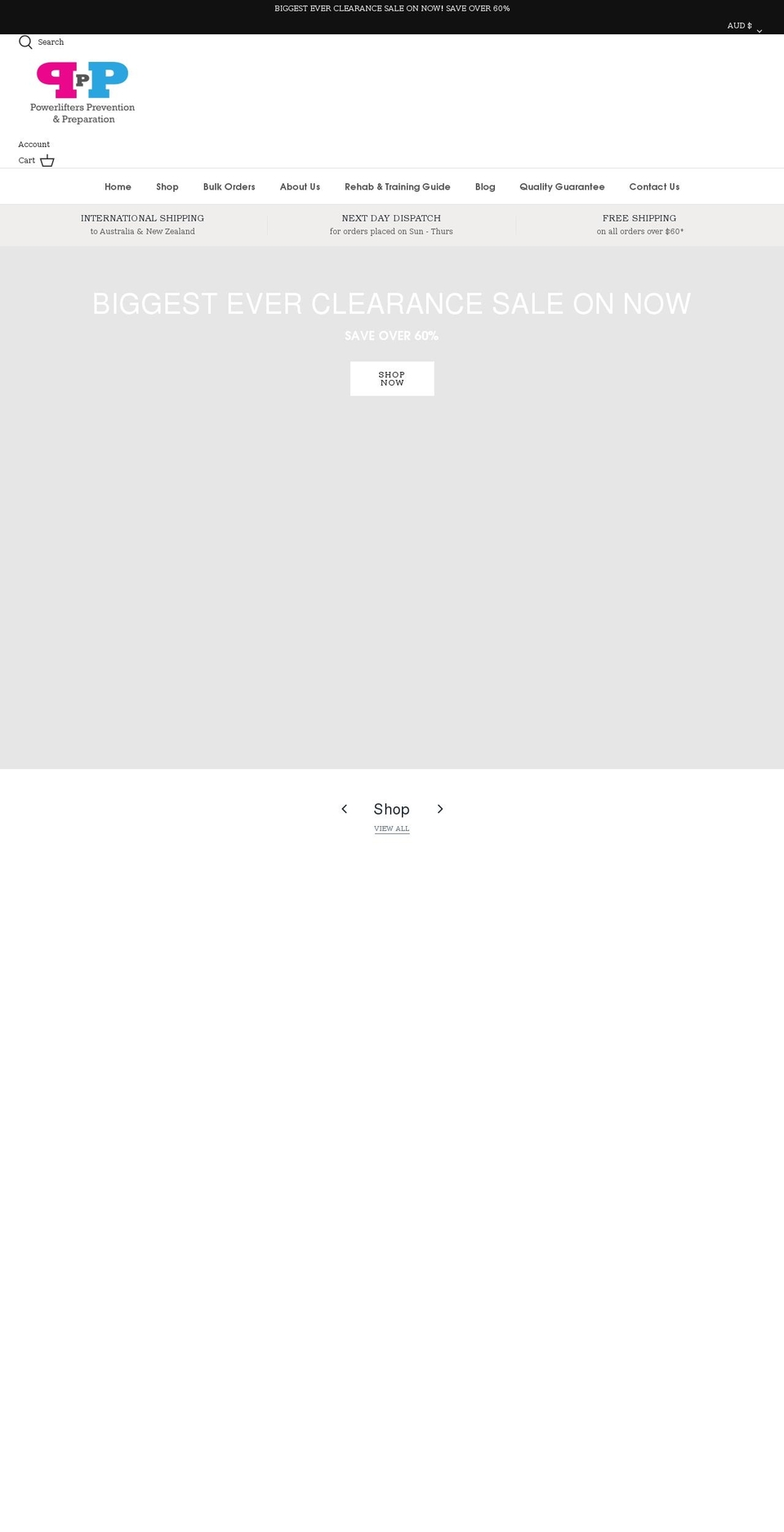 powerlifterspp.com.au shopify website screenshot