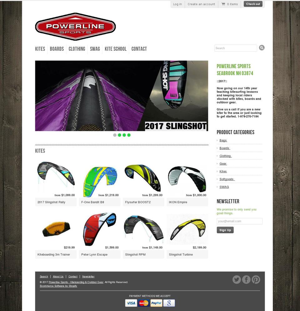 powerlinesports.com shopify website screenshot
