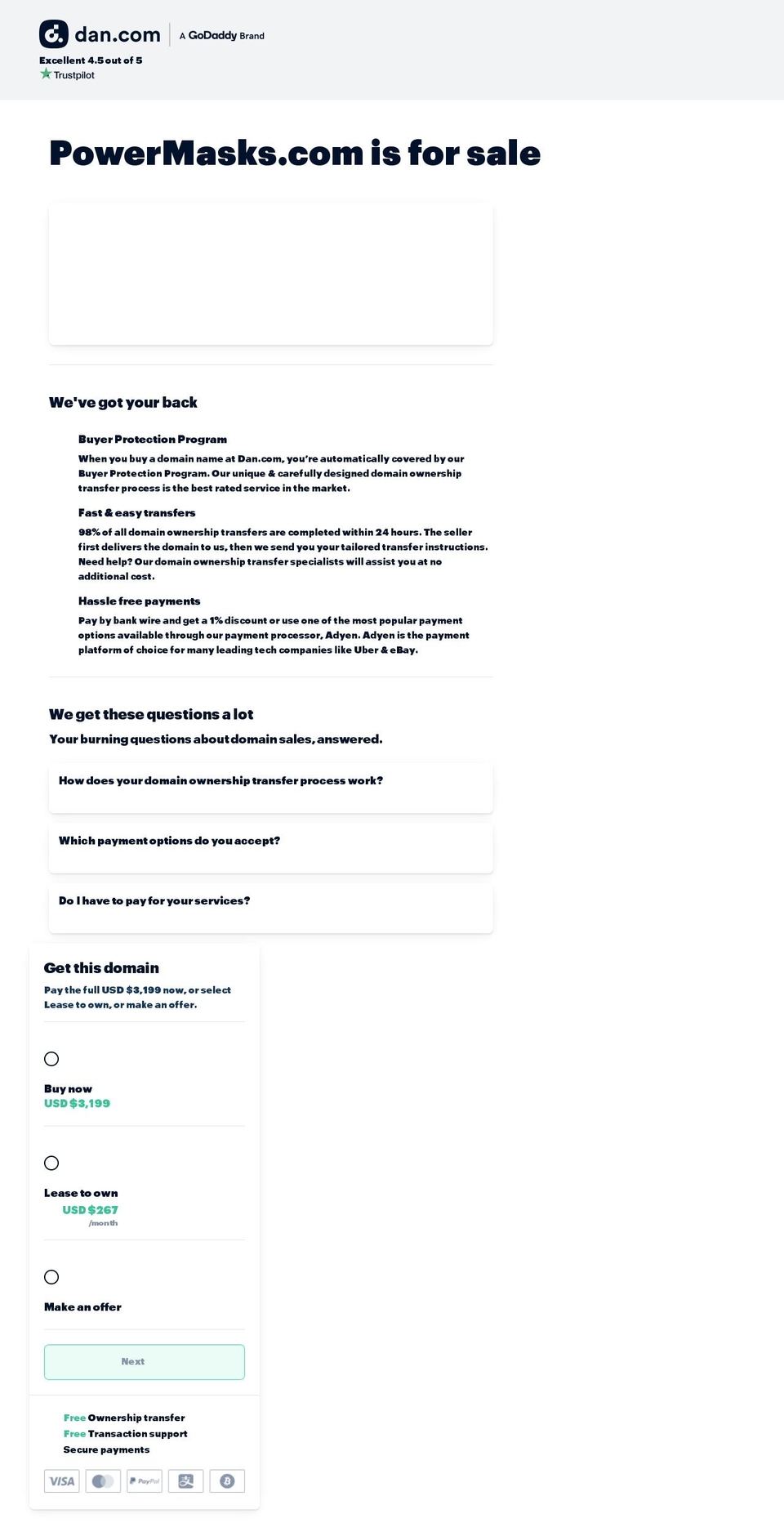 powermasks.com — Shopify storefront screenshot