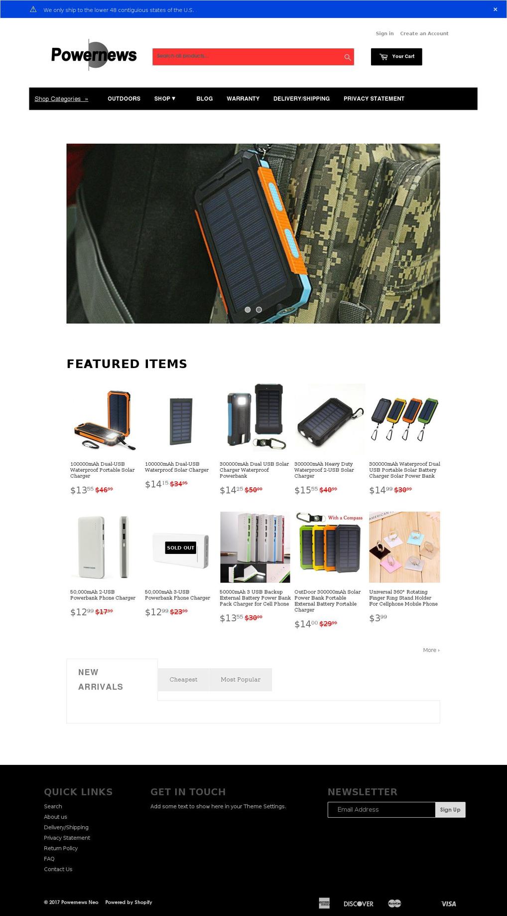 powernewsneo.com shopify website screenshot