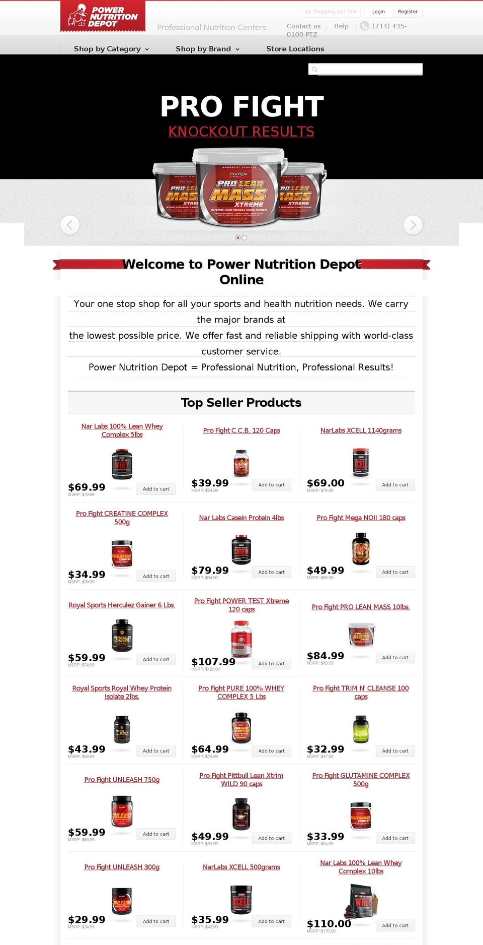 powernutritiondepot.com shopify website screenshot