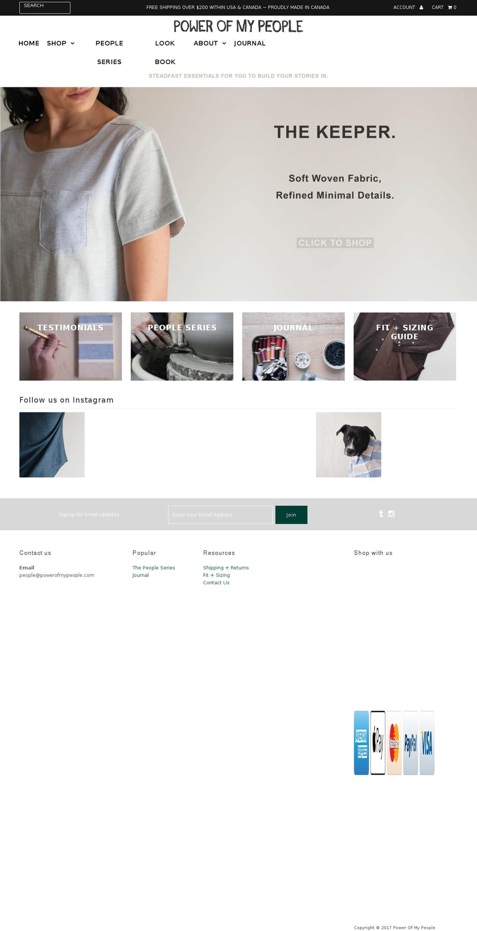 powerofmypeople.com shopify website screenshot