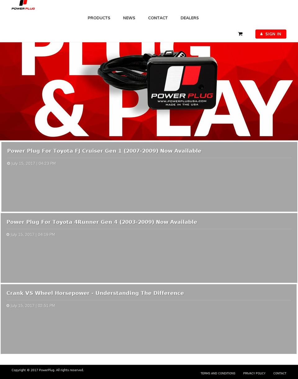 powerplugusa.com — Shopify storefront screenshot